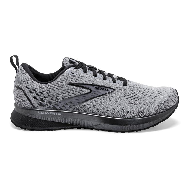Brooks Levitate 5 Men's Road Running Shoes - Grey/Blackened Pearl/Black (94087-NQTE)